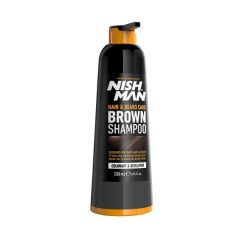 Nish Man haj és szakáll barna sampon 200 ml