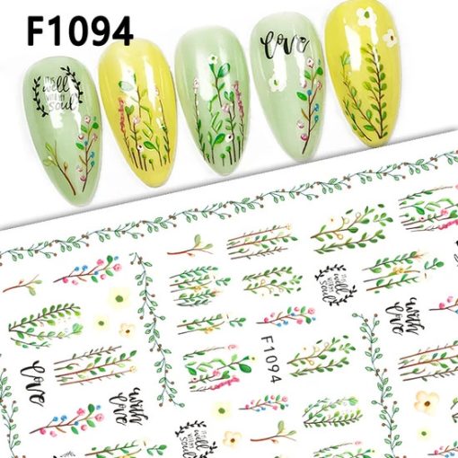 NiiZA Körömmatrica- F1094 virág