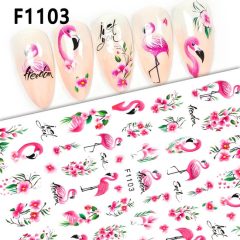 NiiZA Körömmatrica - F1103 virág