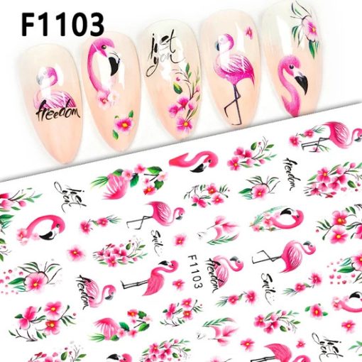 NiiZA Körömmatrica - F1103 virág