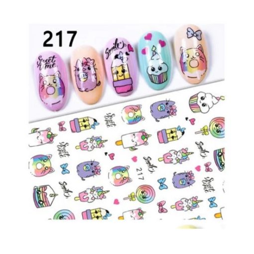 NiiZA Körömmatrica - 217 cuki cica