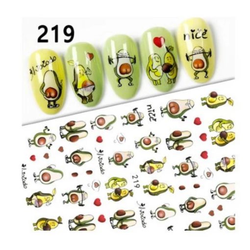 NiiZA Körömmatrica - 219 avokádó