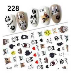 NiiZA Körömmatrica - 228 mese cica