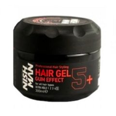 Nish Man Hair Styling Gel Gum Effect 5+ Ultra Hold 300ml