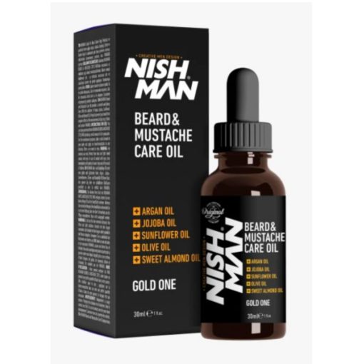 Nish Man szakáll és bajusz kondicionáló olaj Gold One 30 ml